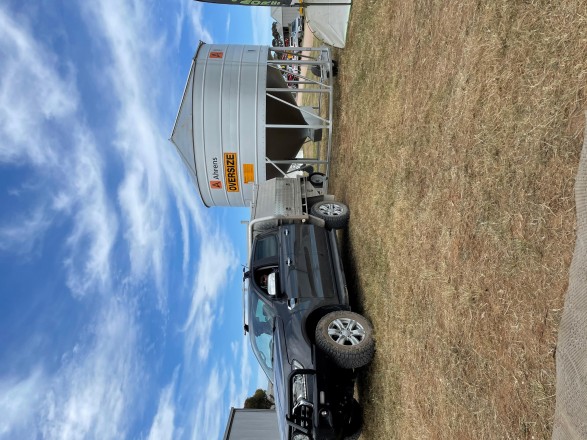 Ute with field bin